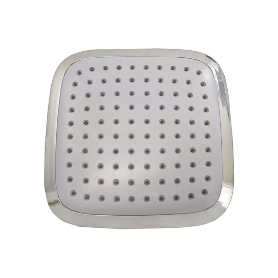 Regadera cuadrada 8" ABS gris cromada IML