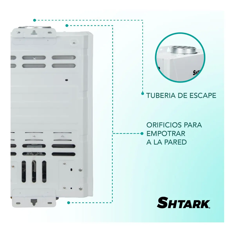 Calentador de Agua Instantáneo 3 perillas | 6L Gas LP (Ahorro 70%)