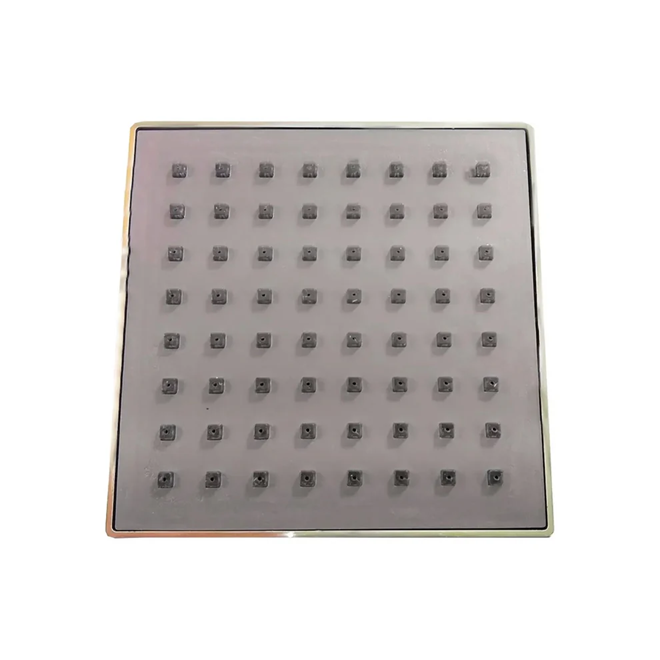 Regadera cuadrada 4" ABS cromada