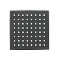 Regadera cuadrada 4" ABS negra cromada Genflux